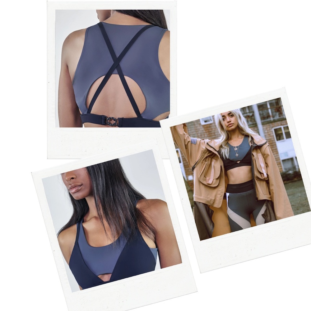 Charli Cohen BETTER TOGETHER BRA in slate and black size S NWT